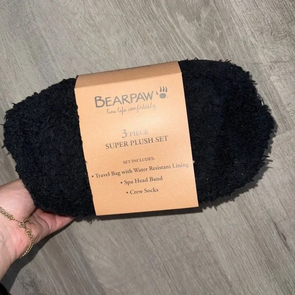 BearPaw Black Plush Accessory Set - Picture 2 of 4